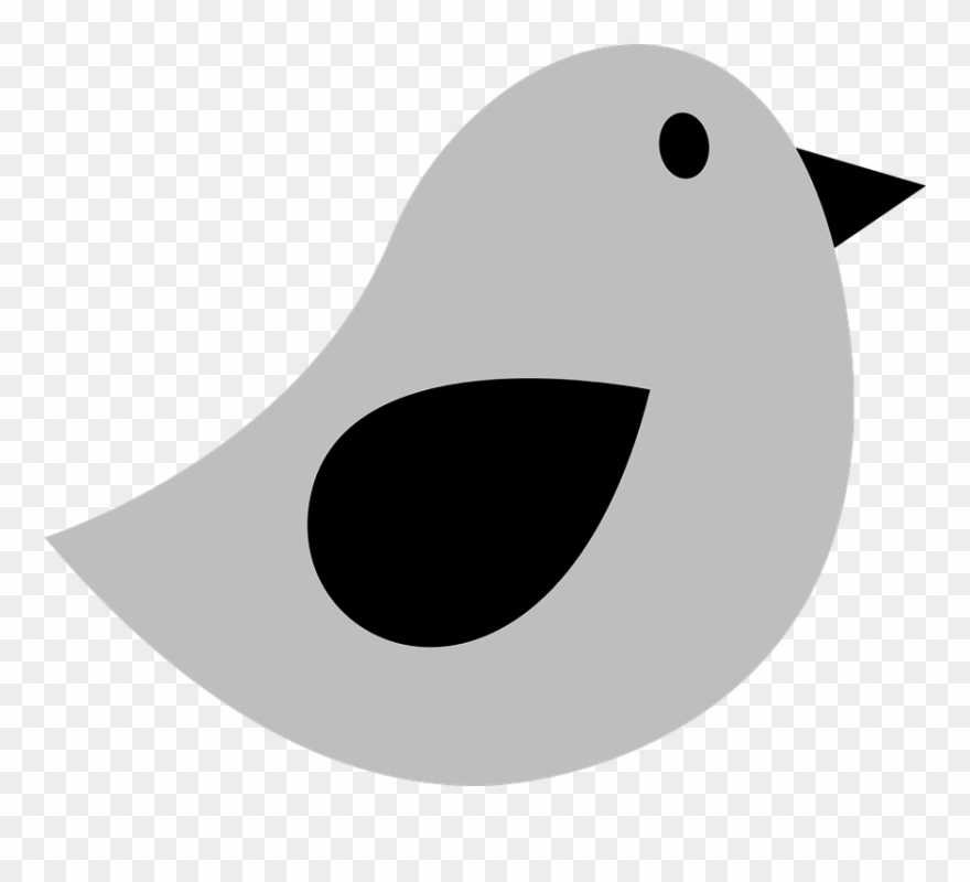 Grey Banner Cliparts 28, Buy Clip Art - Grey Bird Clipart - Png Download