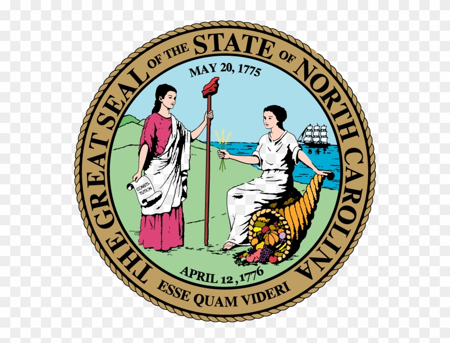 Court Clipart Magistrate - North Carolina State Seal - Png Download