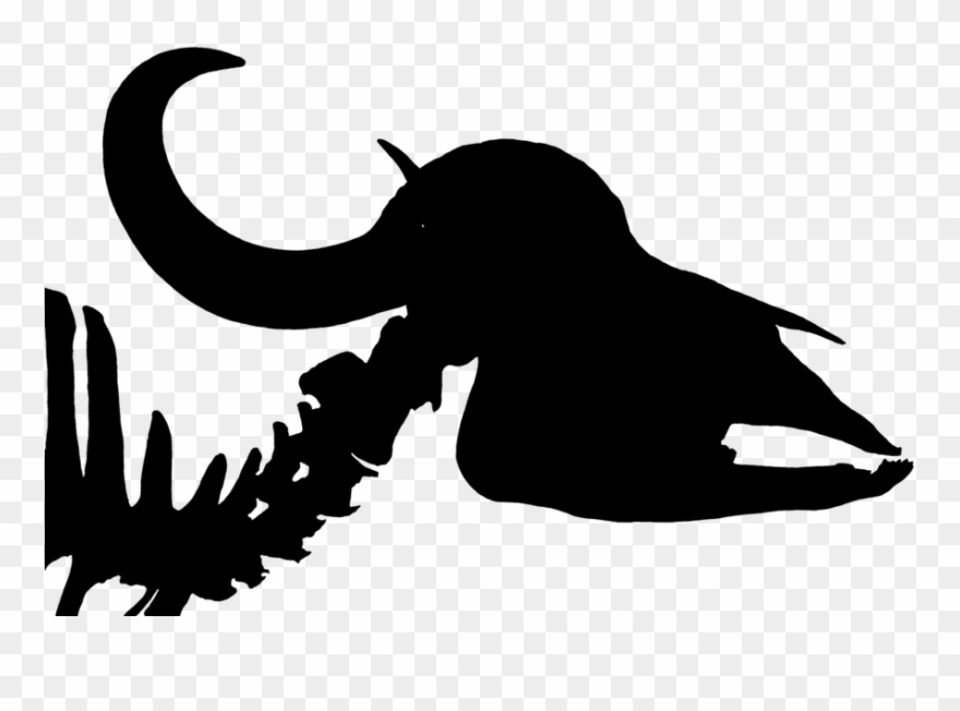 Cow Head Silhouette 25, Buy Clip Art - Skull - Png Download