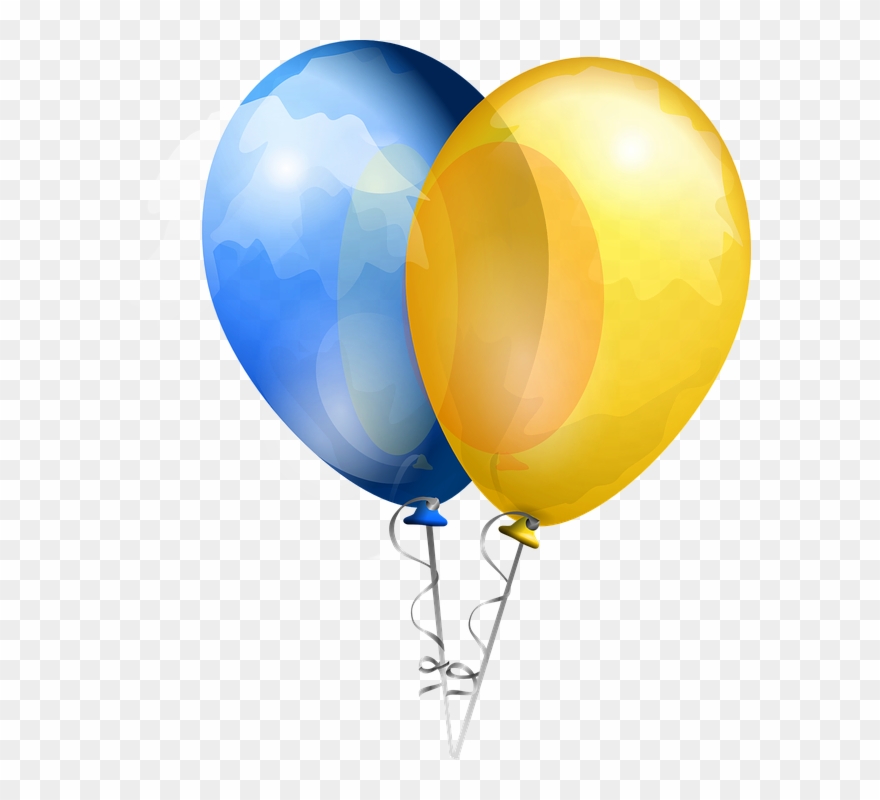 Yellow Balloon Cliparts 7, Buy Clip Art - Blue And Yellow Balloons Png Transparent Png