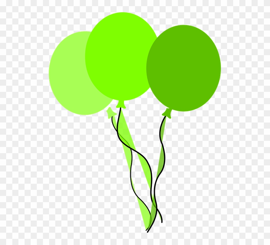 Orange Balloon Cliparts 25, Buy Clip Art - Balão De Aniversário Verde - Png Download