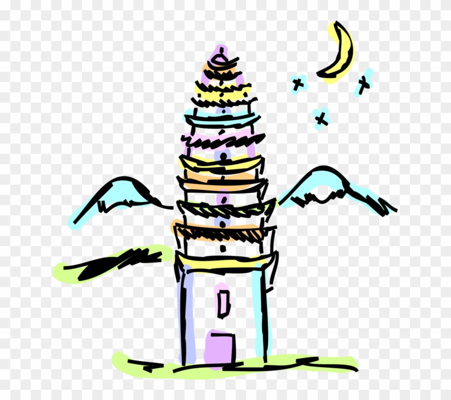Vector Illustration Of Liaodi Pagoda Of Hebei, Octagonal-based Clipart