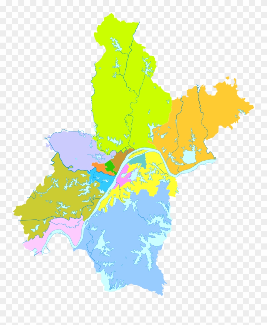 Administrative Divisions - 武汉 市 行政 区划 Clipart