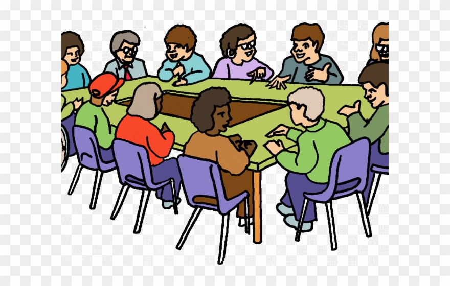 Clip Art Black And White Library Free On Dumielauxepices - Group Meeting Clip Art - Png Download