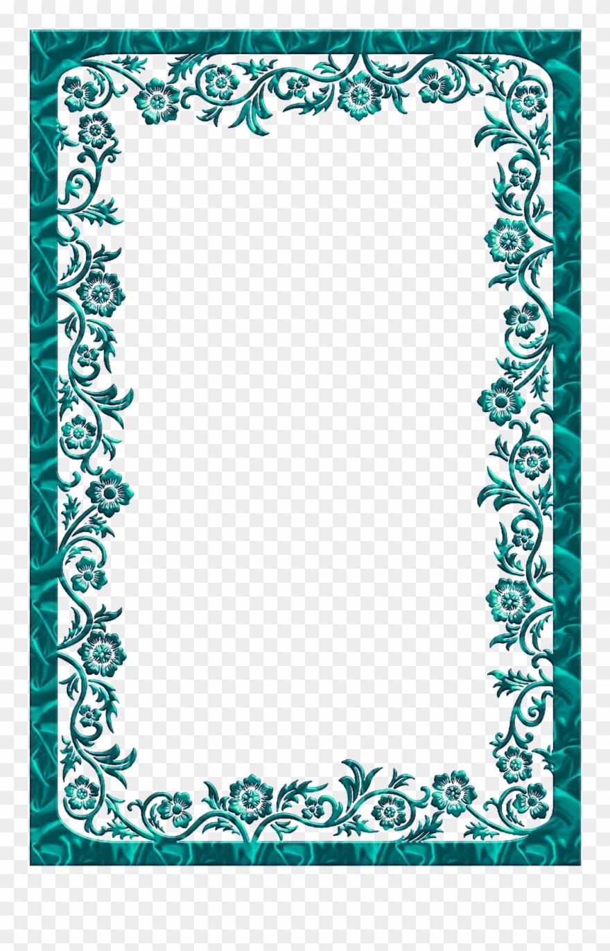 Arabesco Moldura Azul Png Clipart