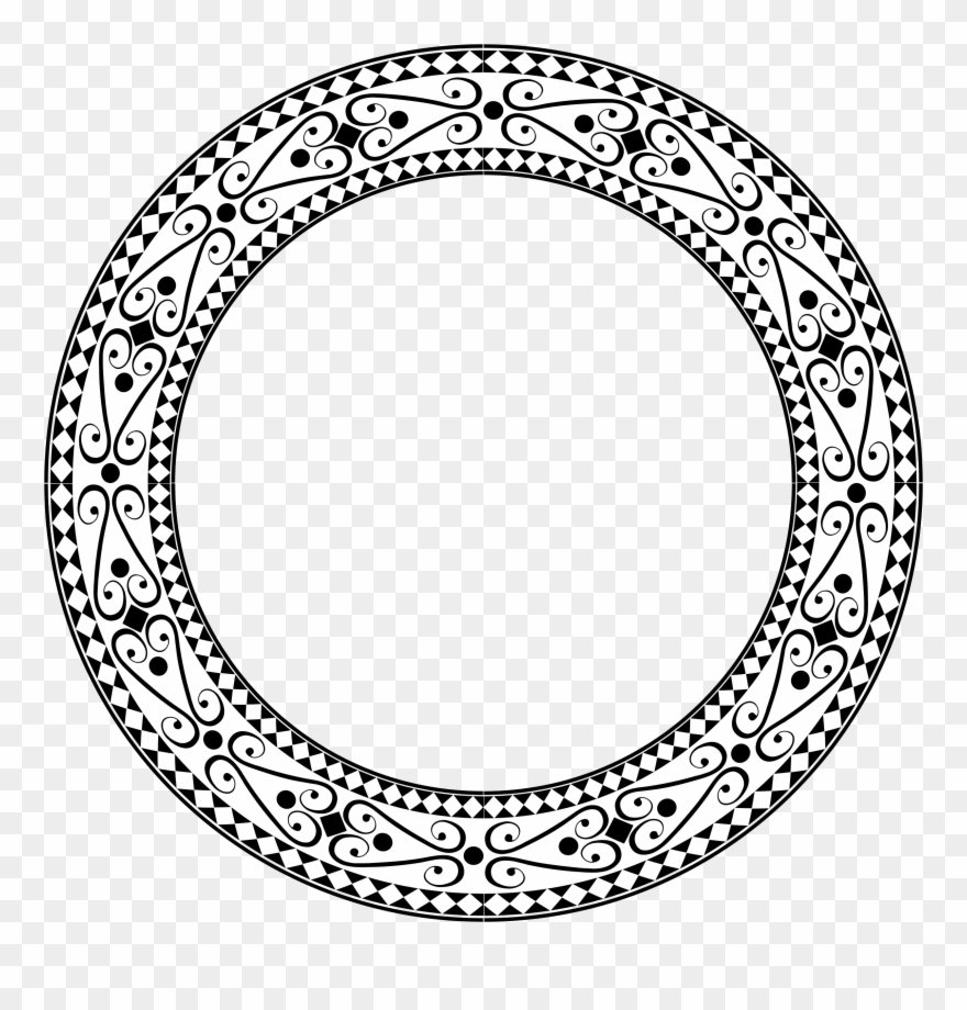 Big Image - Border Line Art Circle Clipart