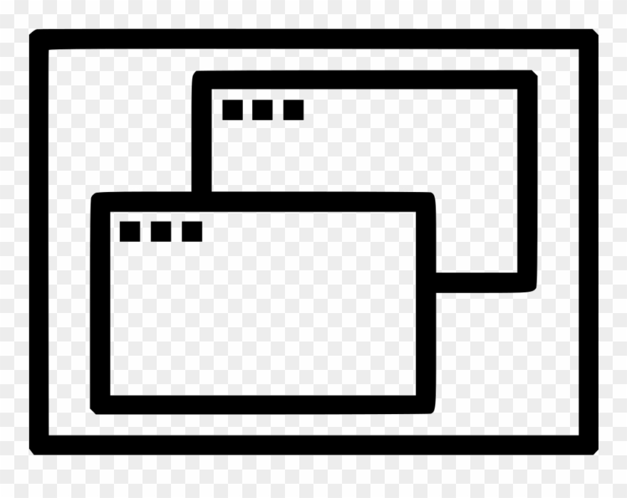Windows Screen Comments - Double Window Icon Clipart