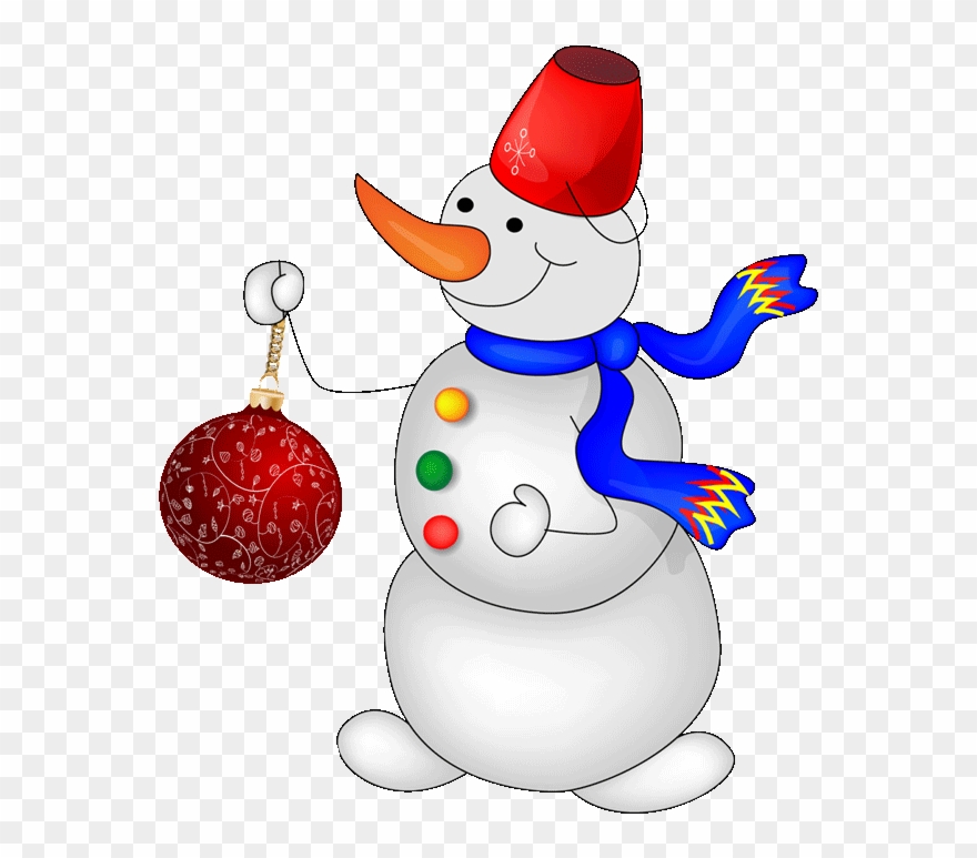 Christmas Ornaments - Snow - Celebration - Illustrations - Снеговик Анимация На Прозрачном Фоне Clipart