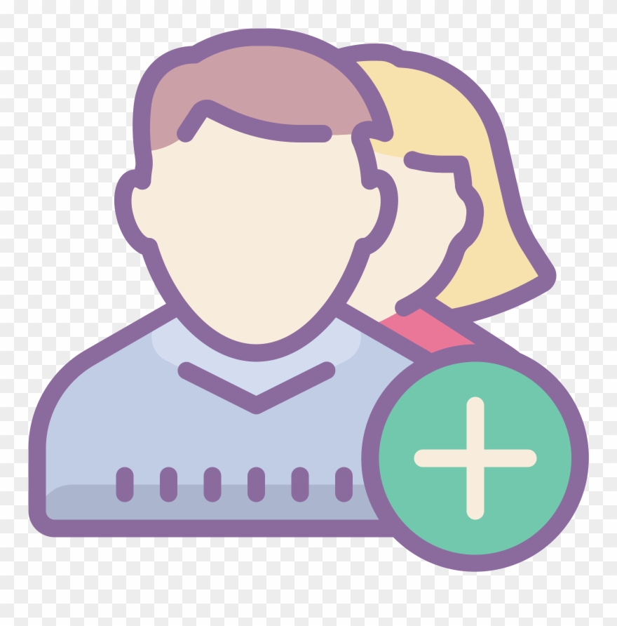 Add User Group Man Woman Icon - Icon Hombre Mujer Png Clipart