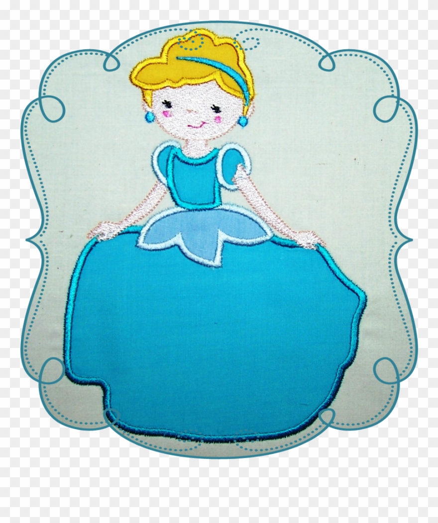 Princess With The Glass Slipper - Machine Embroidery Clipart
