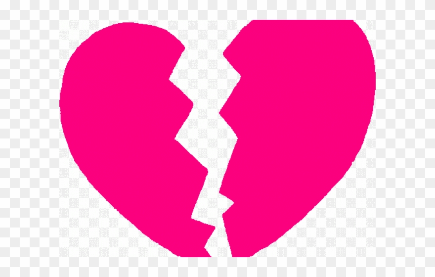 Graphics Free Download Clip Art Carwad Net - Pink Broken Heart - Png Download