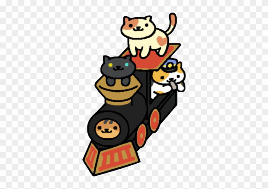 Cardboard Choo-choo With Peaches, Pepper, Princess - Sassy Fran X Conductor Whiskers Clipart
