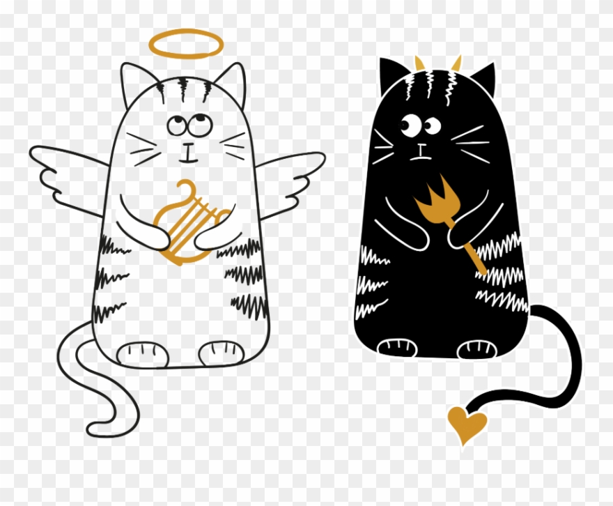 Angel And Demon Cute Clipart