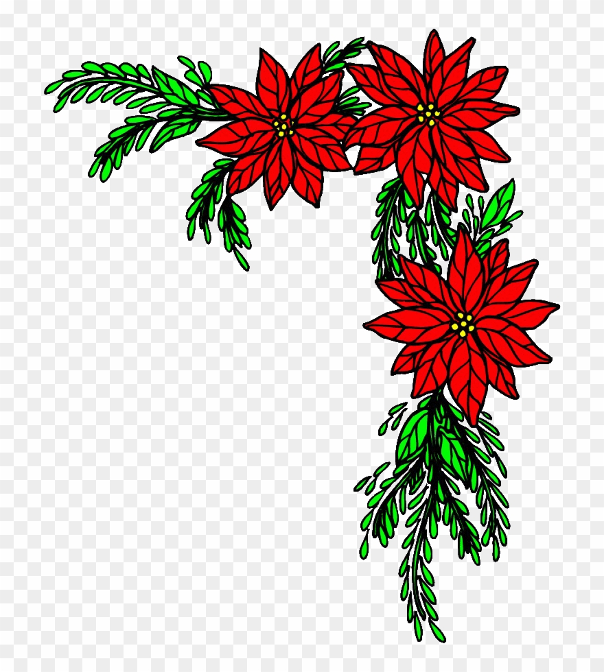 Christmas Boutique - Poinsettia Merry Christmas Yard Sign Clipart