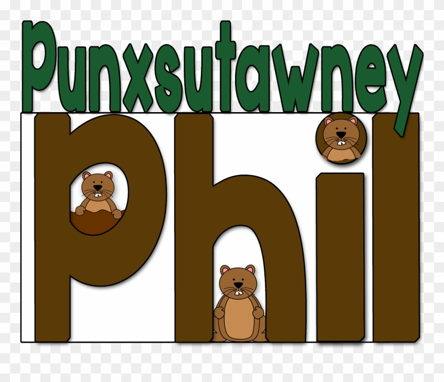 Phil Whole Word Color - Punxsutawney Phil Clipart - Png Download