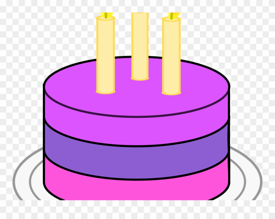Simple Clipart Birthday Cake - Simple Cake Art - Png Download