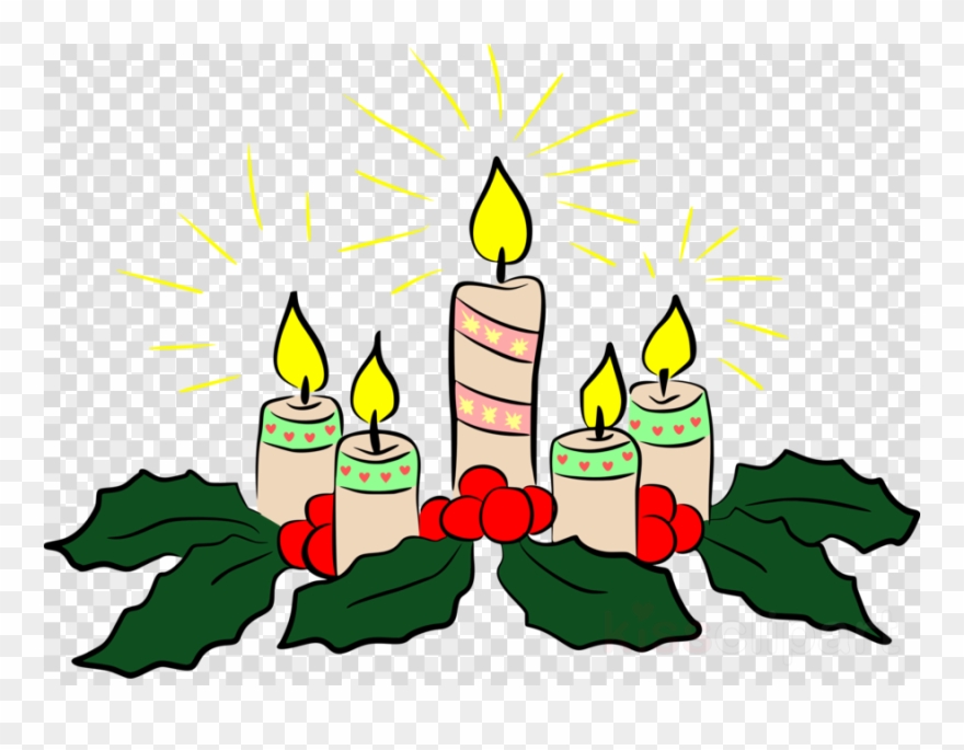 Christmas Candles Clipart Candle Clip Art - Vans Van Doren Backpack Black/white, One Size - Png Download