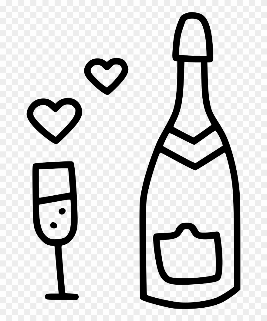 Champagne Heart Celebrate Day Date Comments Clipart