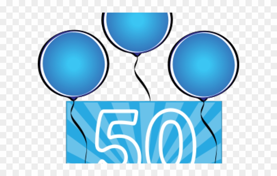 Fiftieth Birthday Cliparts - Clip Art - Png Download
