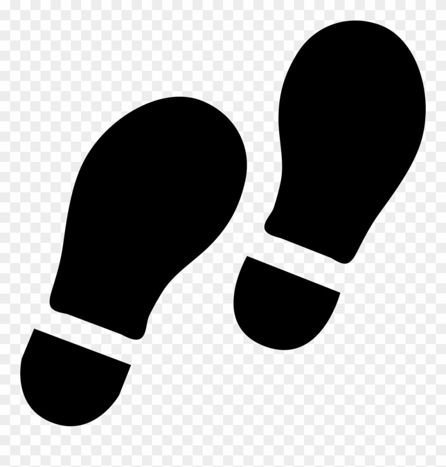 Free Download, Png And Vector - Foot Steps Black And White Clipart