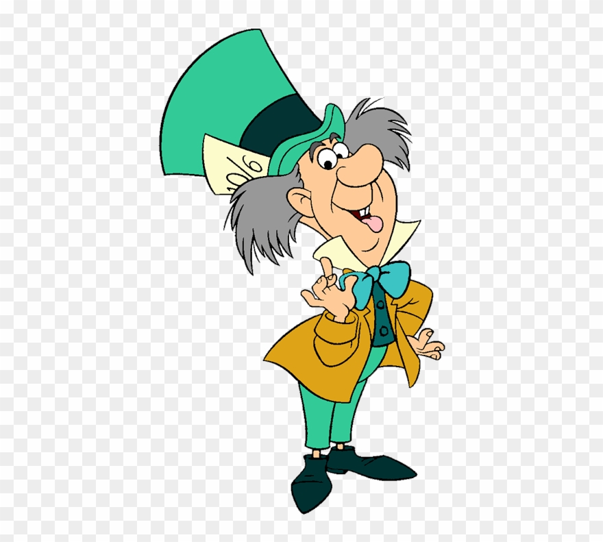 With Images Of Alice, March Hare, Mad Hatter And Dormouse - Alice In Wonderland Mad Hatter Disney Clipart