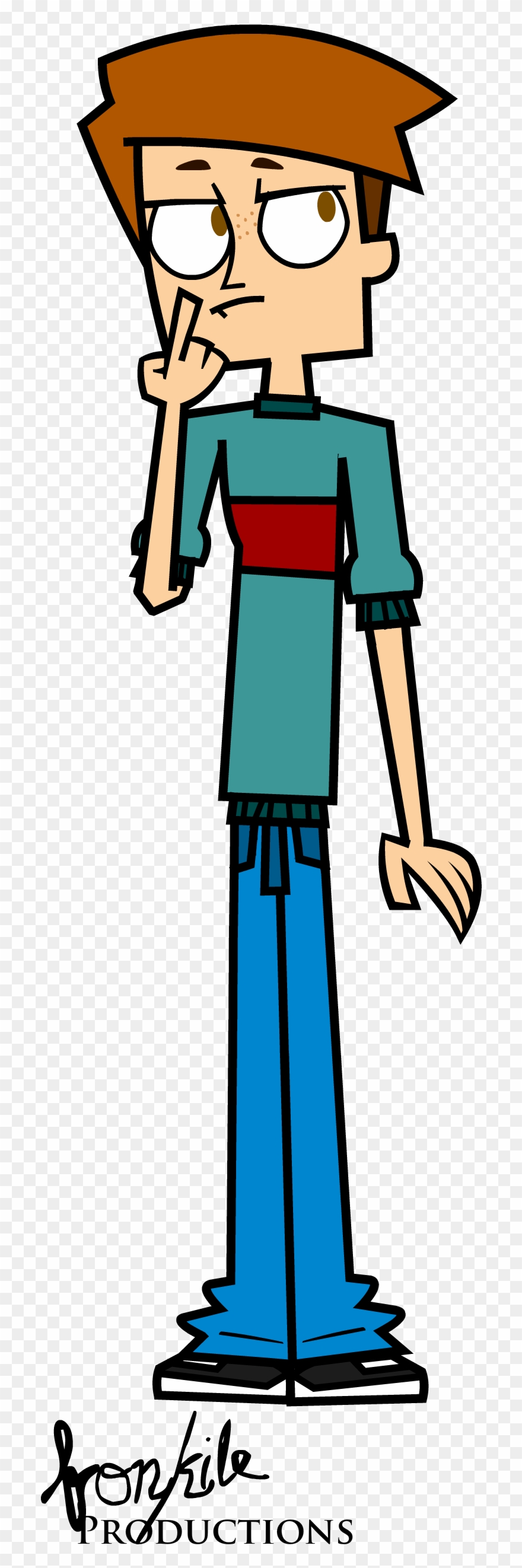 Brandon 'thinking' Pose - Total Drama Gone Wild Brandon Clipart