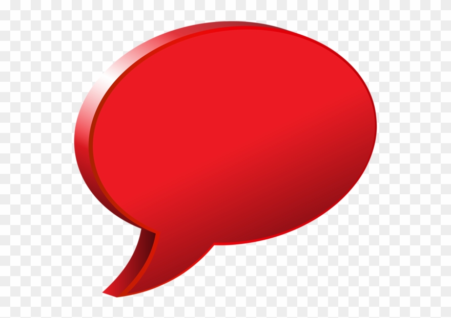 Speech Bubble Red Transparent Png Image - Red Speech Bubble Png Clipart