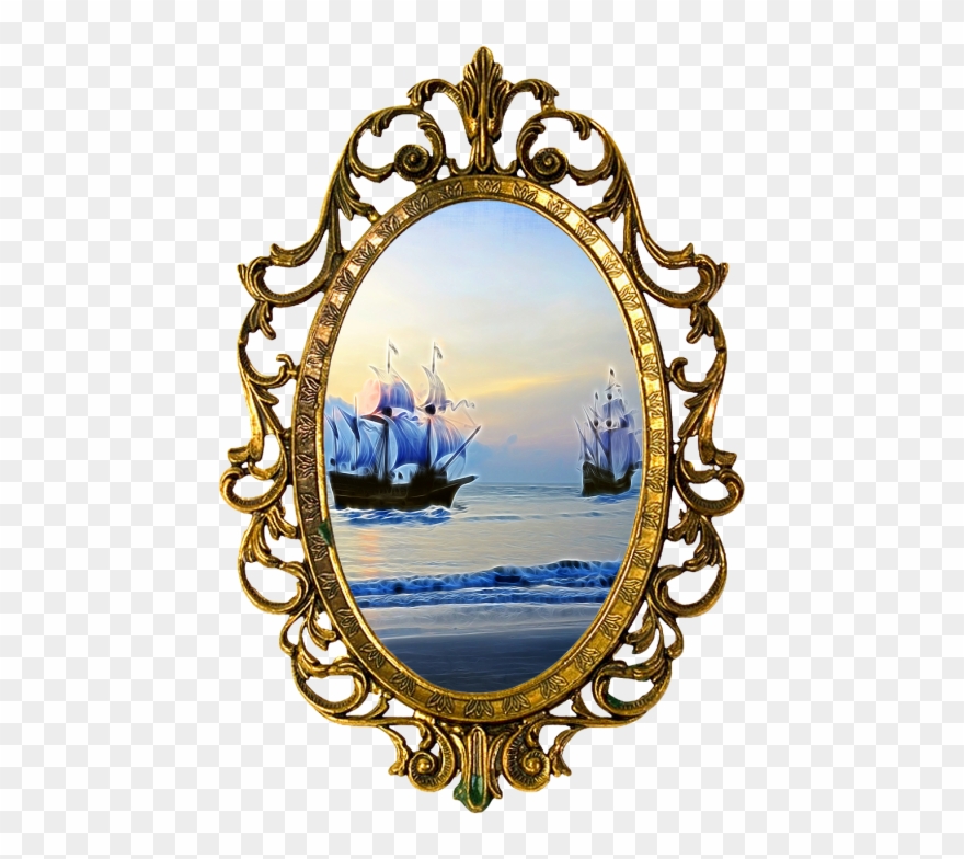 Oval Gold Frame Transparent Clipart