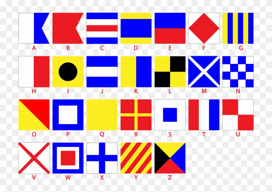 How To Solve Code Puzzles - Ff Set Of 40 Large Nylon Nautical Code Signal Flags Clipart