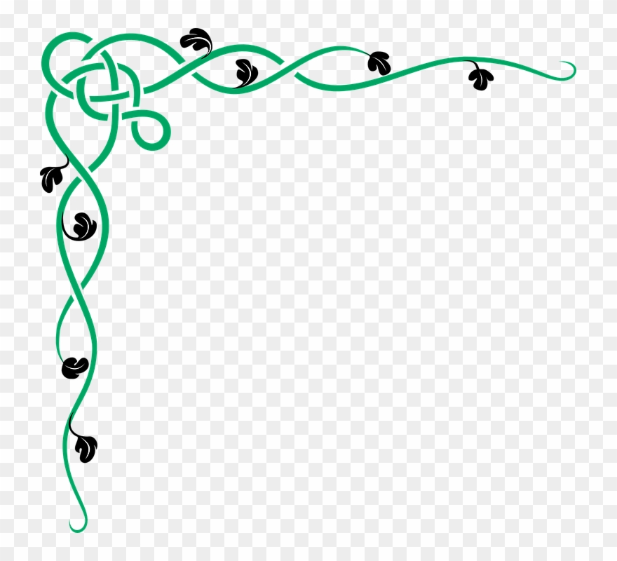 Floral Borders 22, Buy Clip Art - Pink And Black Borders - Png Download