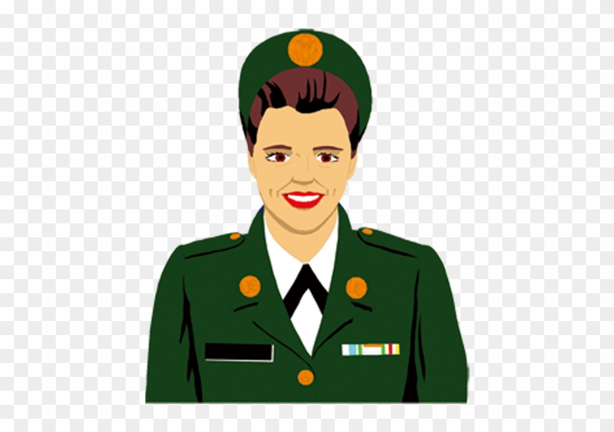 Cartoon Soldier Army Officer Art Creative Force - Army Officer Clipart - Png Download