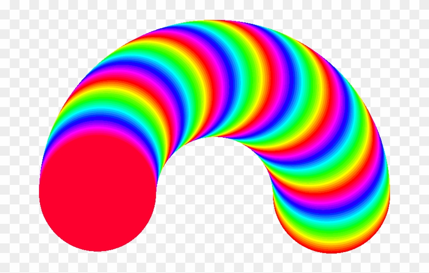 Rainbow Clipart Animation - Rainbow Worm Gif - Png Download