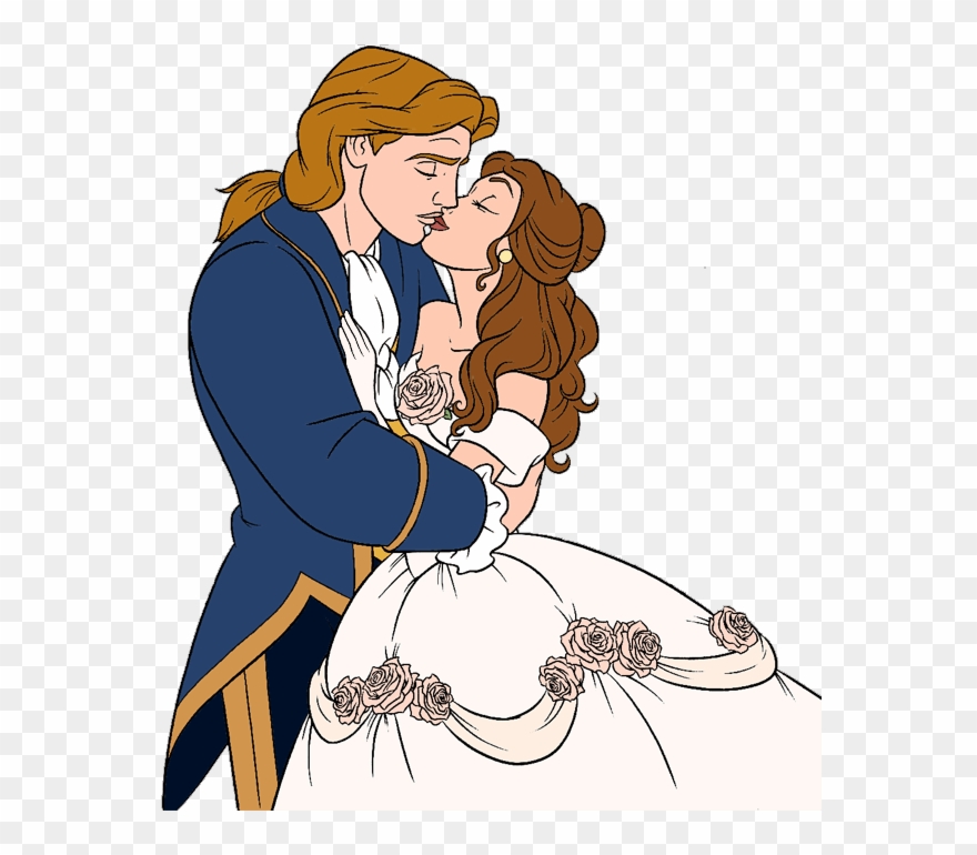 Belle And The Beast Clip Art 2 Disney Clip Art Galore - Belle & Prince Adam Disney - Png Download
