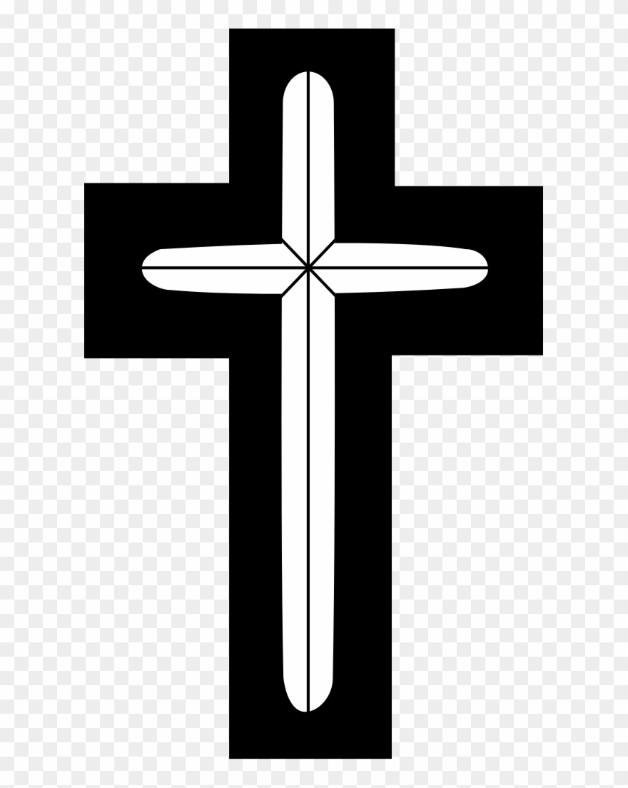 Download File Usaf Christian Chaplain Badge Wikipedia - Cross Clipart Black And White - Png Download