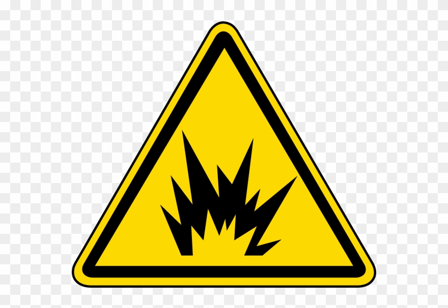 Arc Flash Explosion Warning Label Radioactive Safety Symbol Clipart