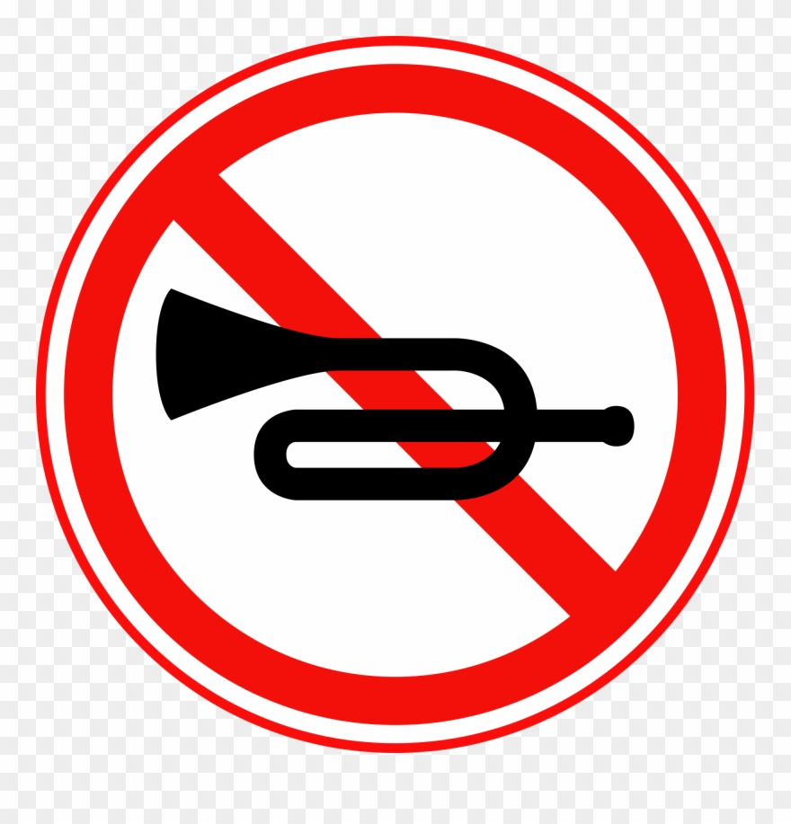 No Horn Traffic Sign Clipart