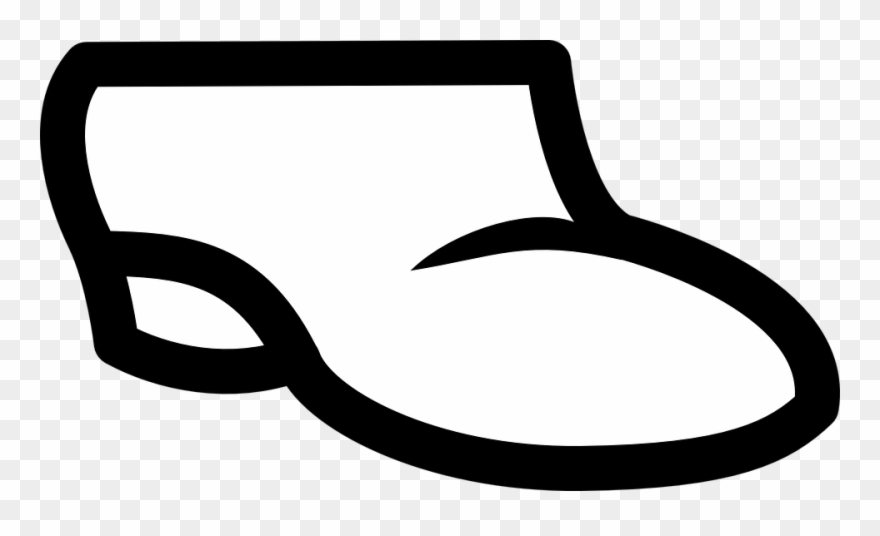 Collection Of Outline Of A Shoe - Shoe Outline Clip Art - Png Download