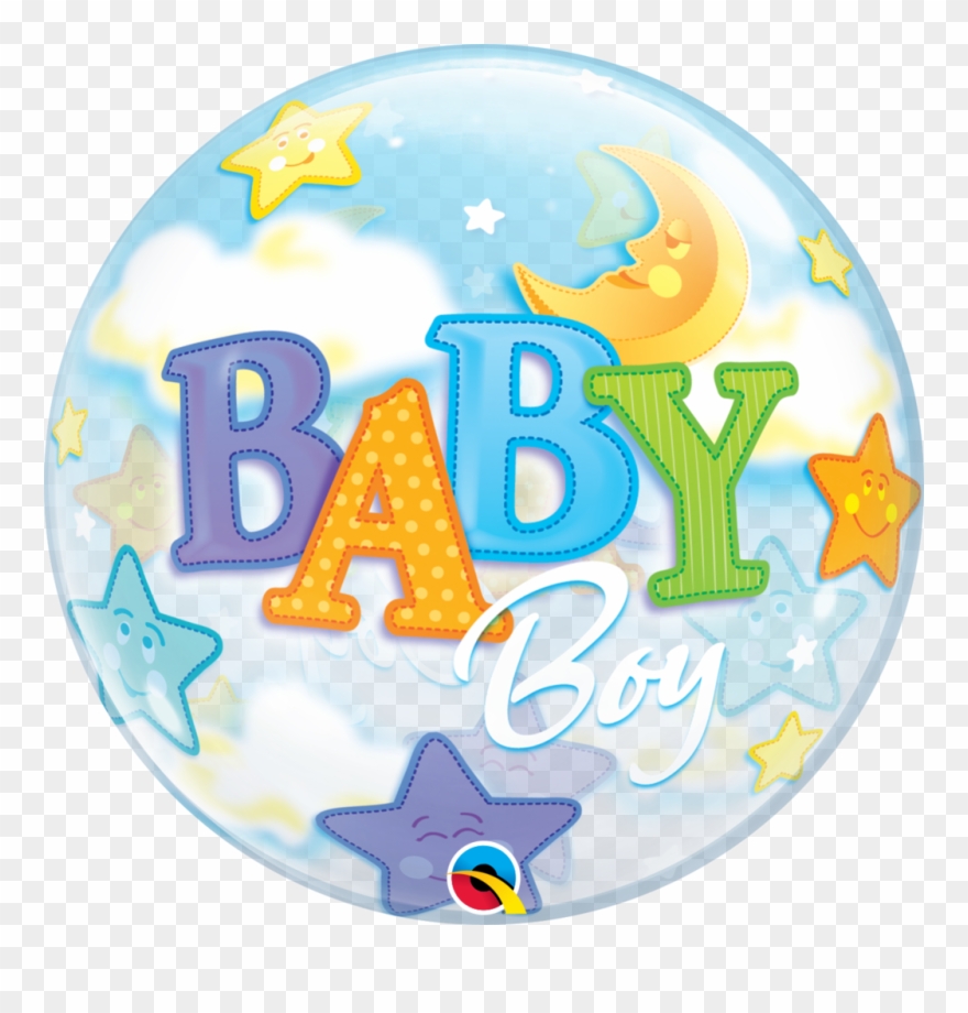 Clipart Balloons Baby Boy - Baby Boy Bubble Balloon - Png Download