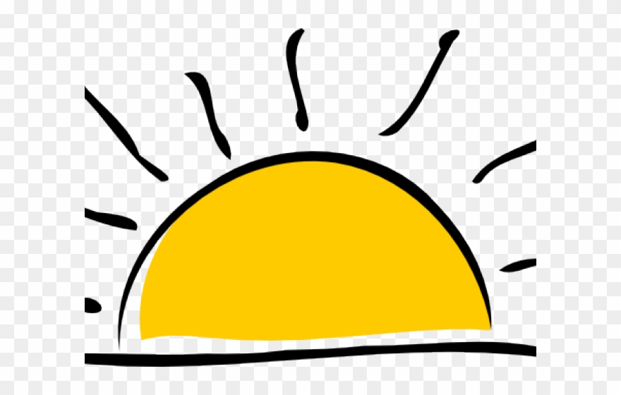 Sunset Clipart Sun Set - Morning Person Shower Curtain - Png Download