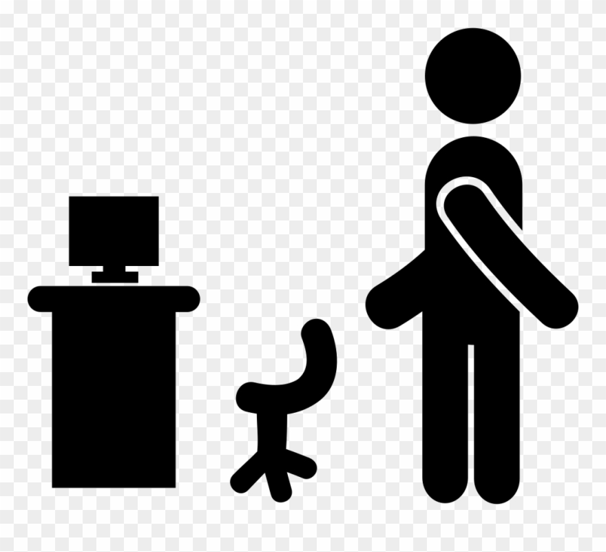 Man In Office Comments - Icon Clipart