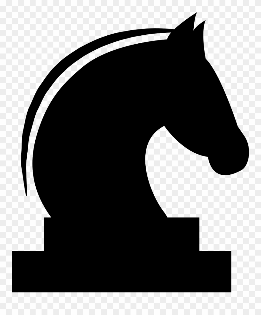 Vector Knight Side View - Chess Knight Vector Clipart