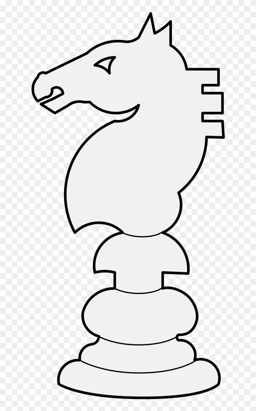 One-headed Chess Knight - Cartoon Clipart