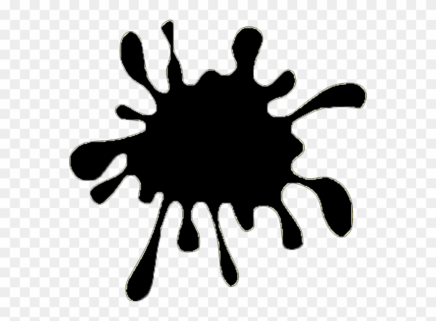 Klat Stencil Paint Splats, Art Party, Doodles, Silhouette - Black Paint Splash Clipart - Png Download