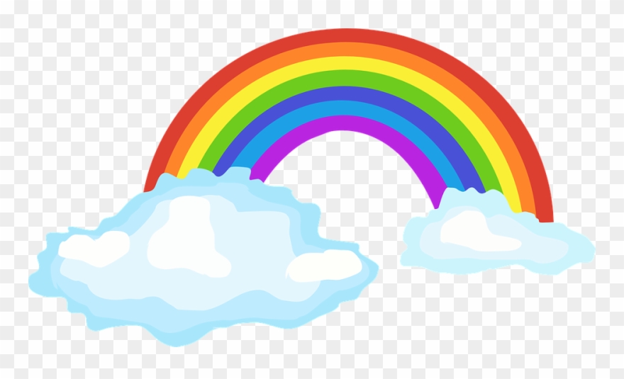 Arcoiris Con Nubes Png Clipart