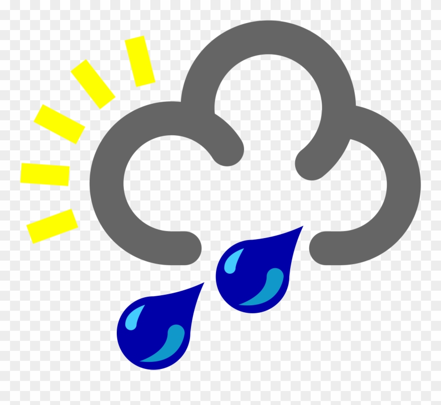 Weather Symbols Pictures 22, Buy Clip Art - Rain Shower Weather Symbol - Png Download