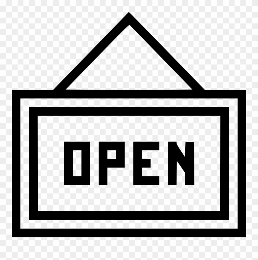 Open Sign Board Shop Comments - Icon Clipart