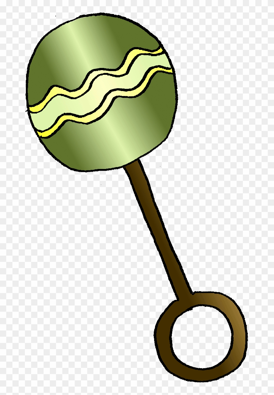 Baby Rattle Clipart Green - Transparent Background Baby Shaker - Png Download