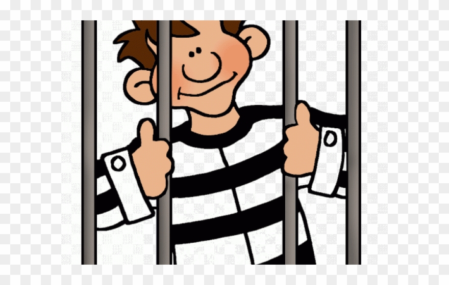 Prison Clipart Cartoon - Person In Jail Clipart - Png Download