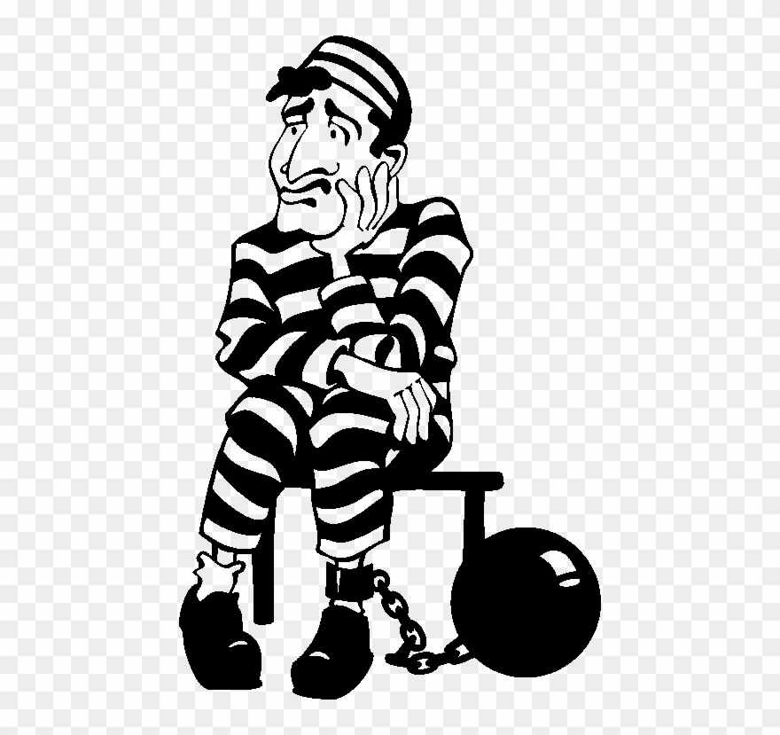 Renseignement Graphisme Cowboy In Jail Clip Art Western - Ball & Chain Gif - Png Download