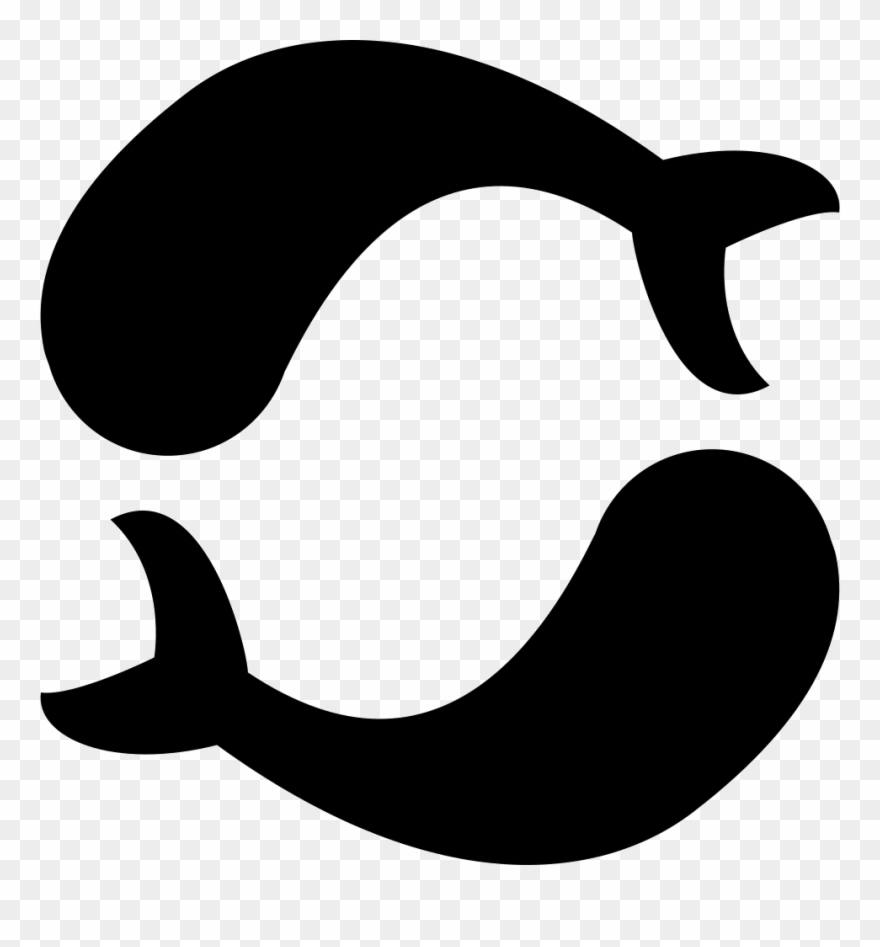 Pisces Fishes Shapes Sign Comments - Simbolo De Piscis Animado Clipart